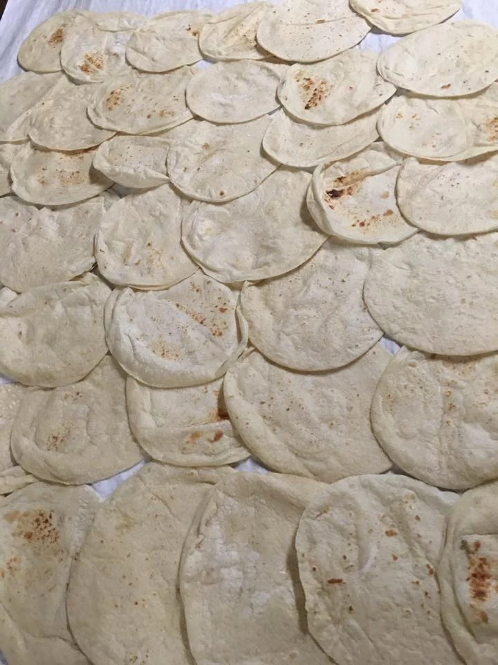 Fresh tortillas from La Estrella Del Norte Bakery
